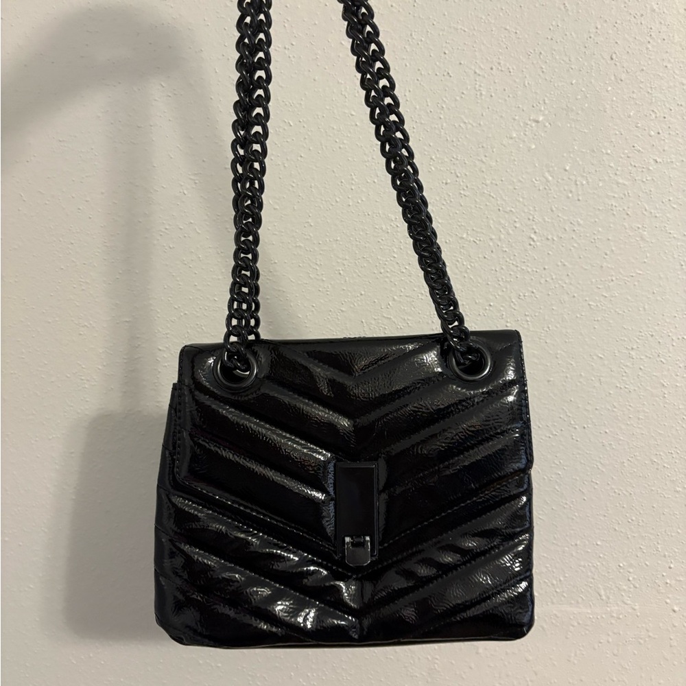 ALDO Black Quilted Chain Shoulder Bag